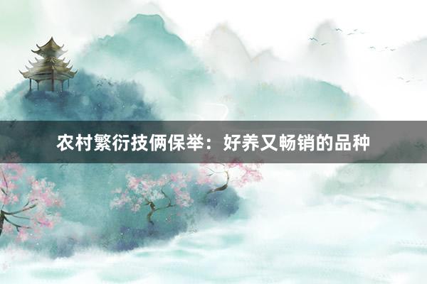 农村繁衍技俩保举：好养又畅销的品种